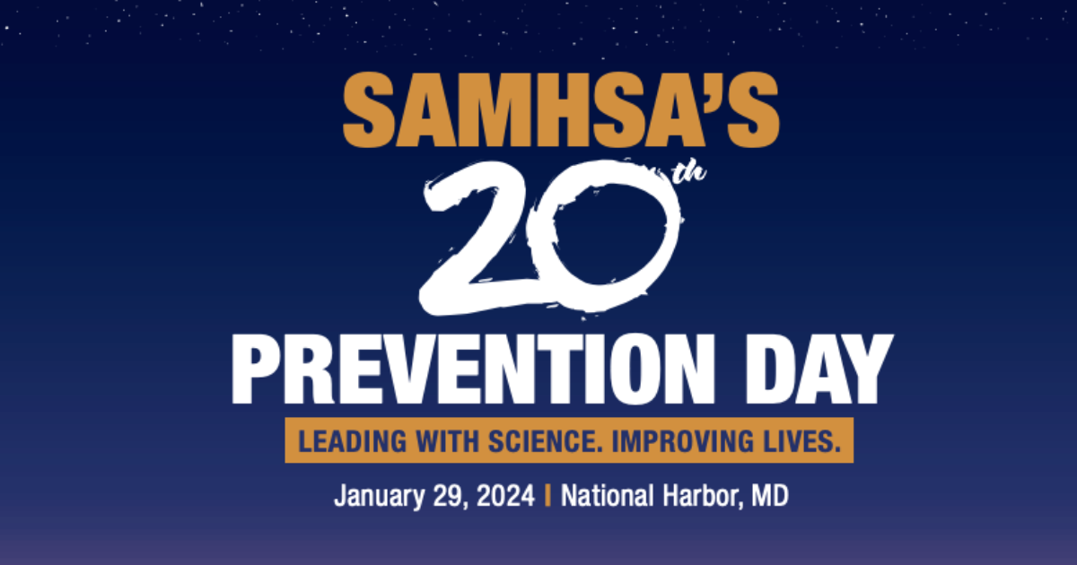 Join WestEd at SAMHSA’s 20th Prevention Day Conference