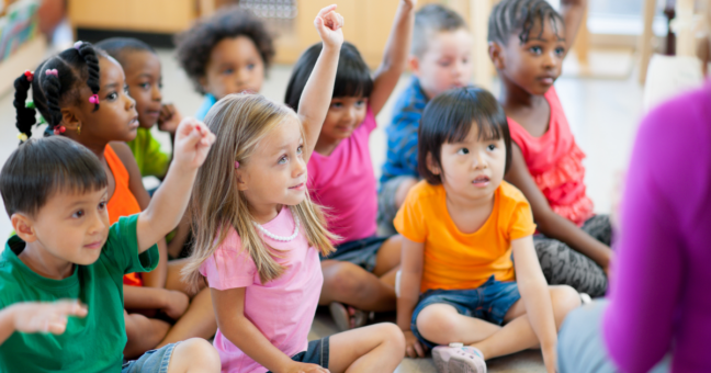 Young children in an inclusive education program.